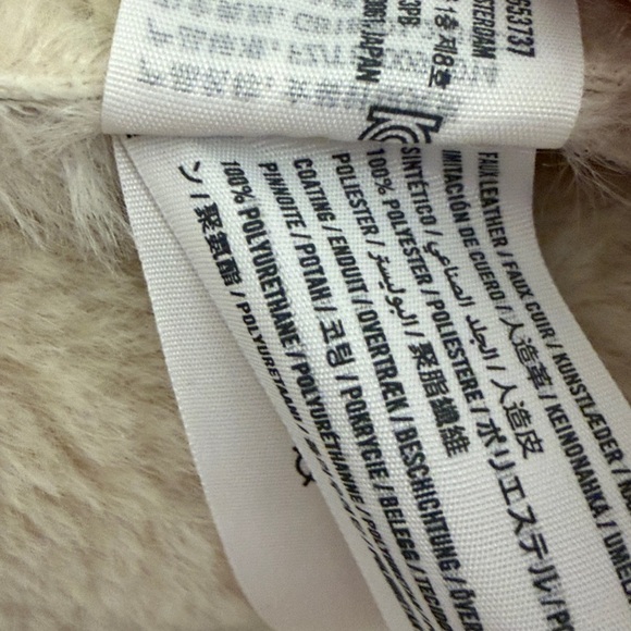 NWOT Abercrombie Cream Faux Leather Jacket - Picture 7 of 7